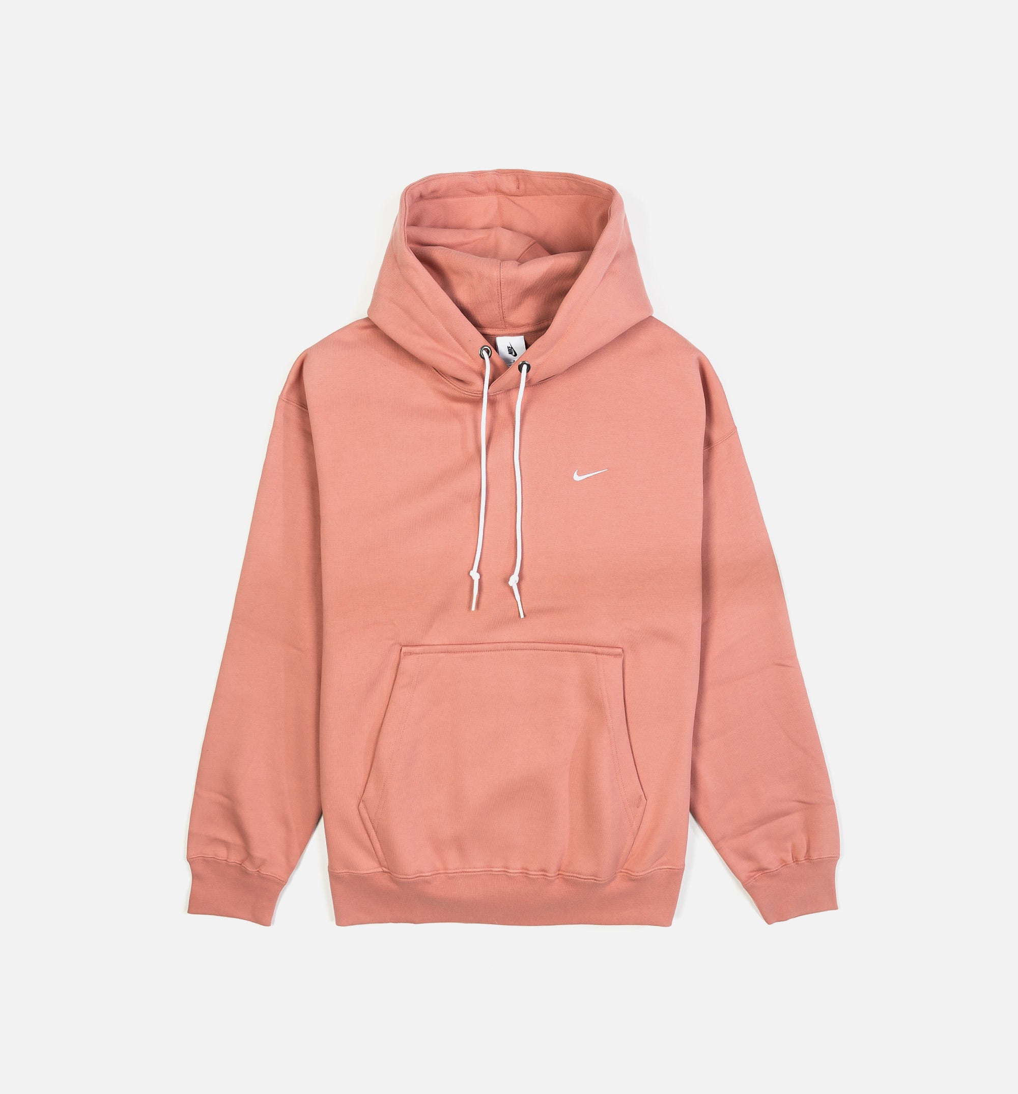 Solo Swoosh Fleece Pullover Mens Hoodie - Pink/White