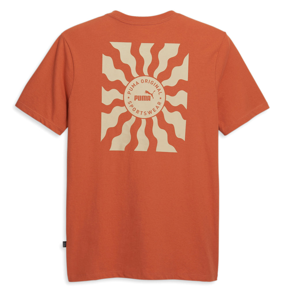 Sun Ray Circle Logo Crew Neck Short Sleeve T-Shirt