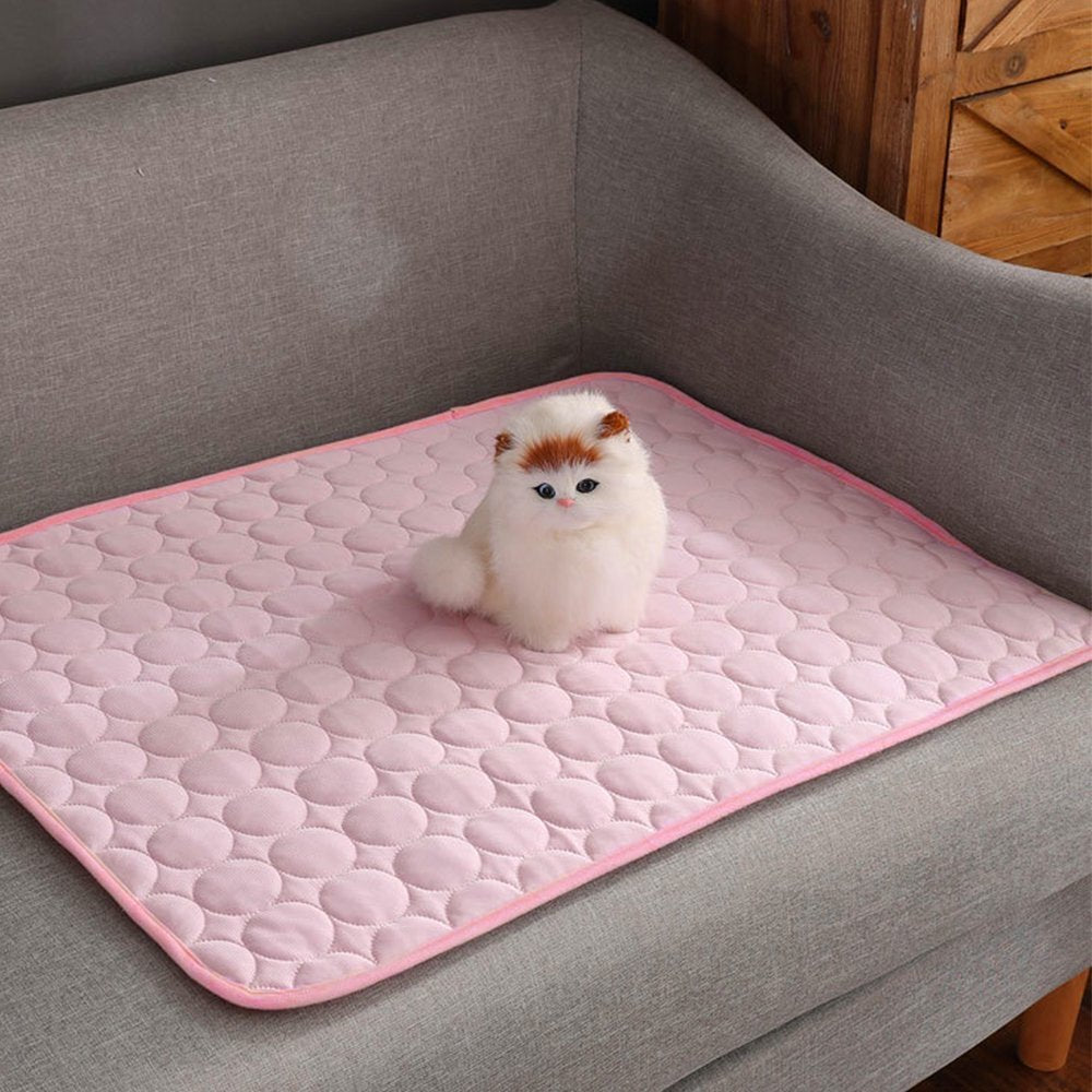 Rush To Sky Dog Cooling Mat， Washable， Pink， 39.4 x 27.5