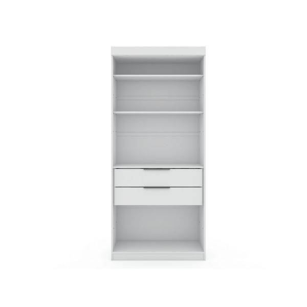 Mulberry Open 1 Sectional Closet in White