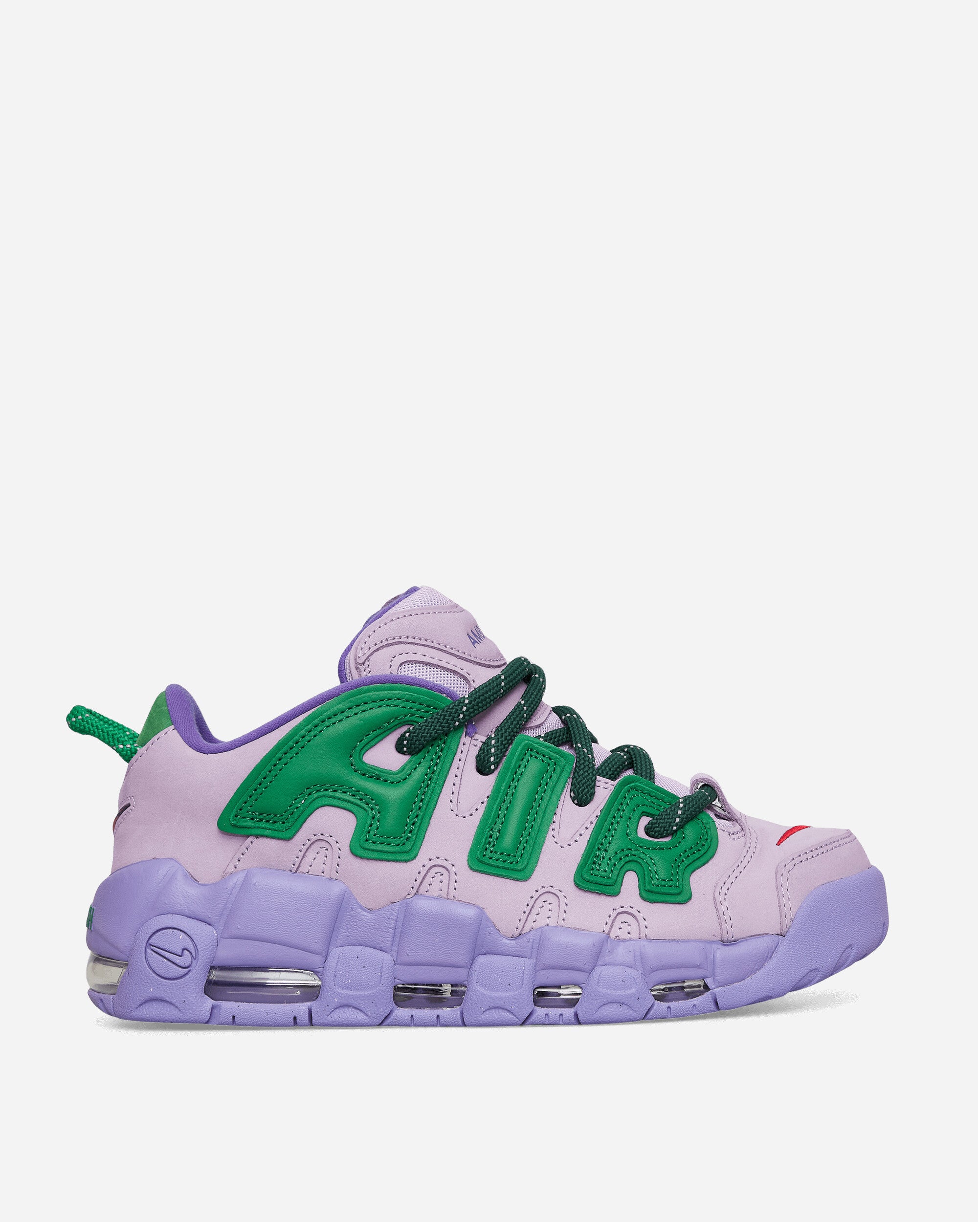 AMBUSH Air More Uptempo Low Sneakers Lilac / Apple Green