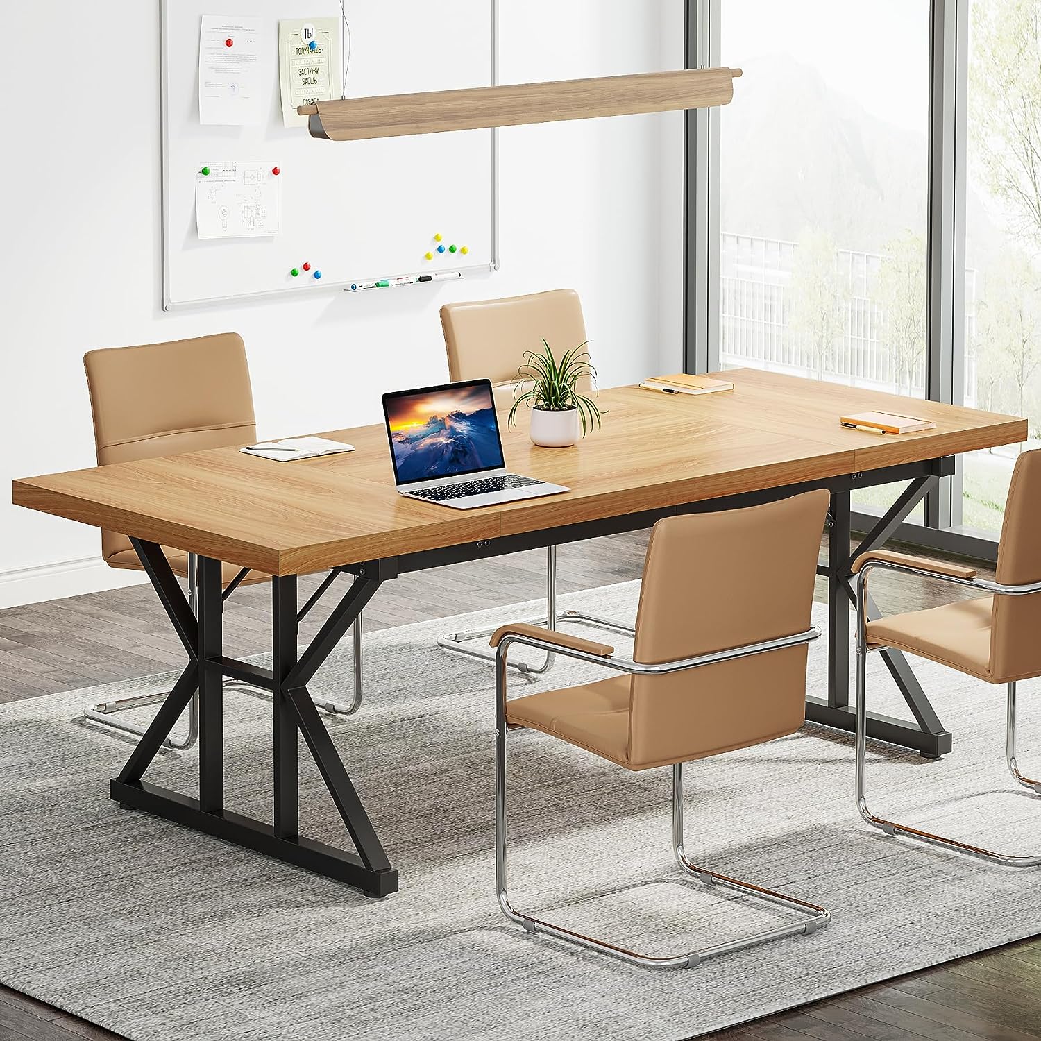 6FT Conference Table, Rectangle Meeting Room Table Executive Desk