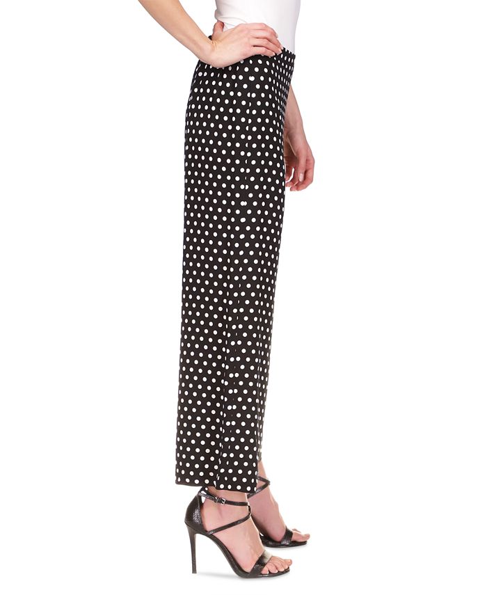 Petite Polka-Dot Wide Leg Pants