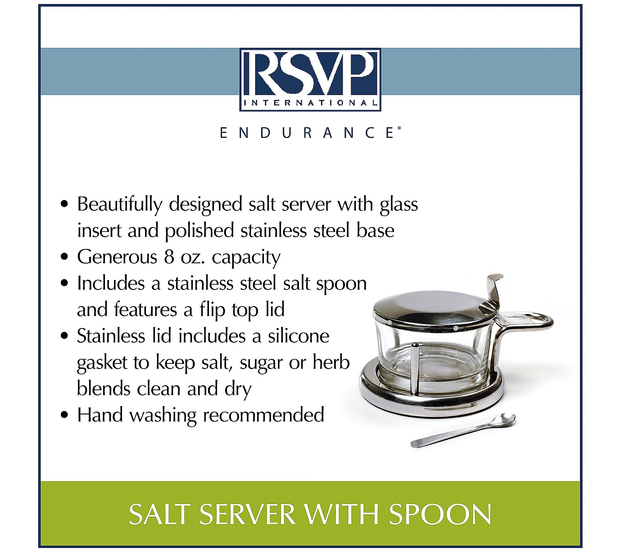RSVP 8-oz Salt Server with Spoon