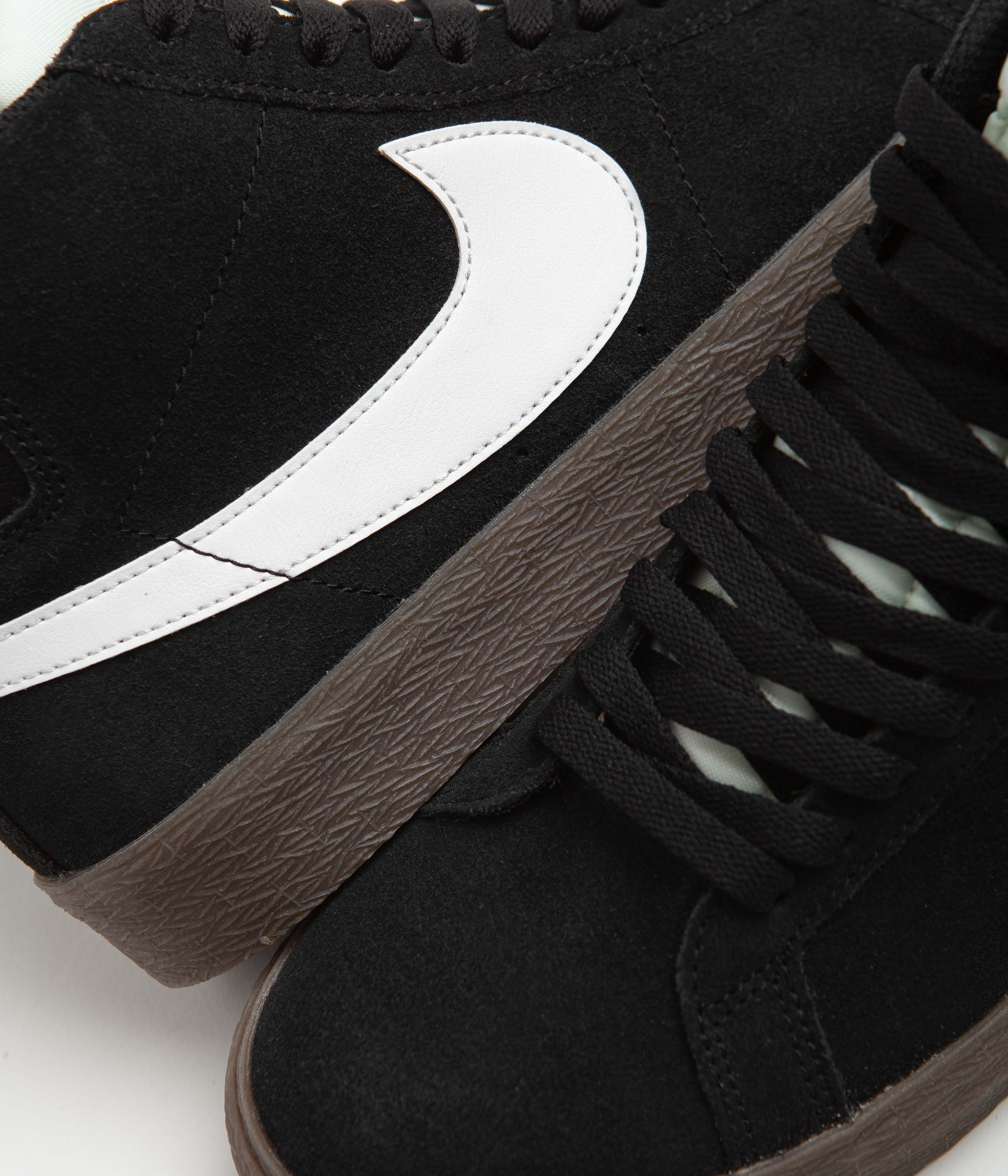 Nike SB Blazer Mid Shoes - Black / White - Black - Sail