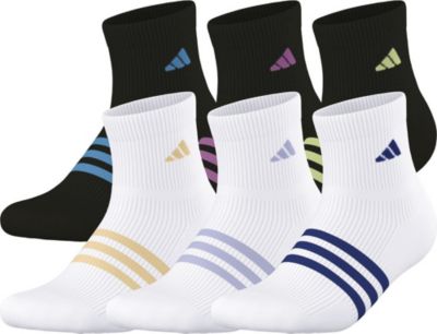 adidas Girl's Superlite 3.0 6-Pack Quarter Socks