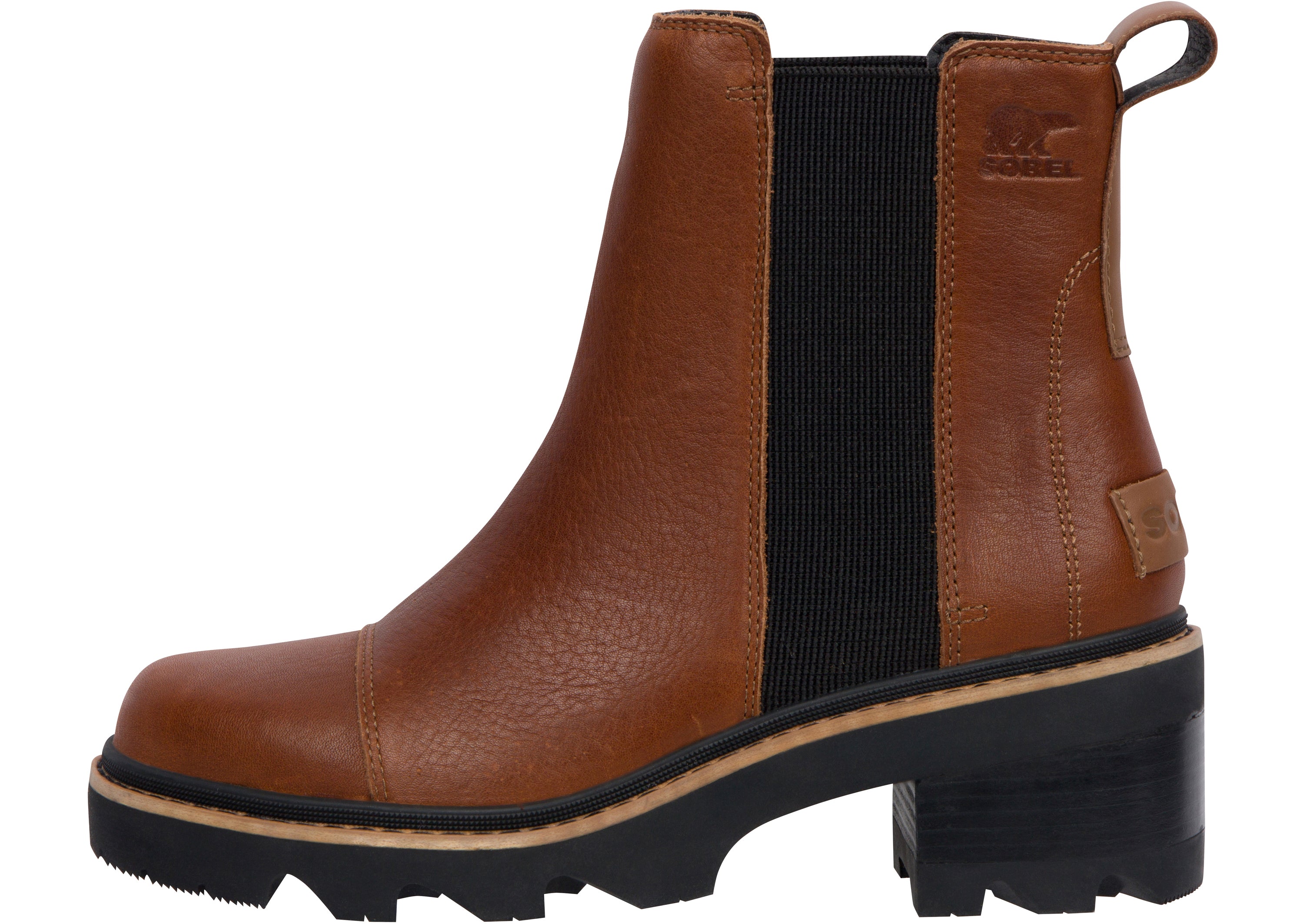 Sorel Womens Joan Now Chelsea Velvet Tan Black