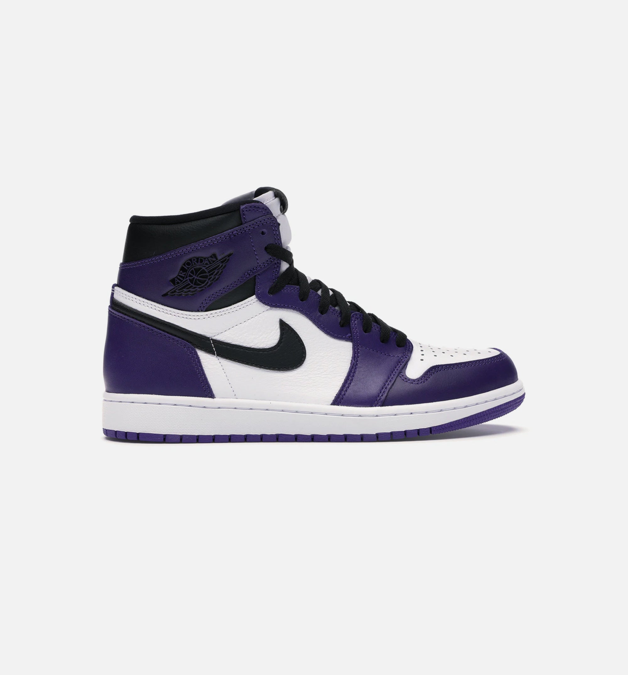 Air Jordan 1 Retro High Top OG Mens Lifestyle Shoe - White/Court Purple/Black Limit One Per Customer