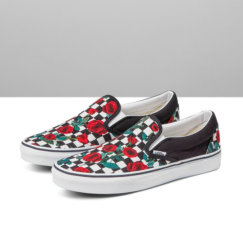 Customs Checkerboard Roses Slip-On