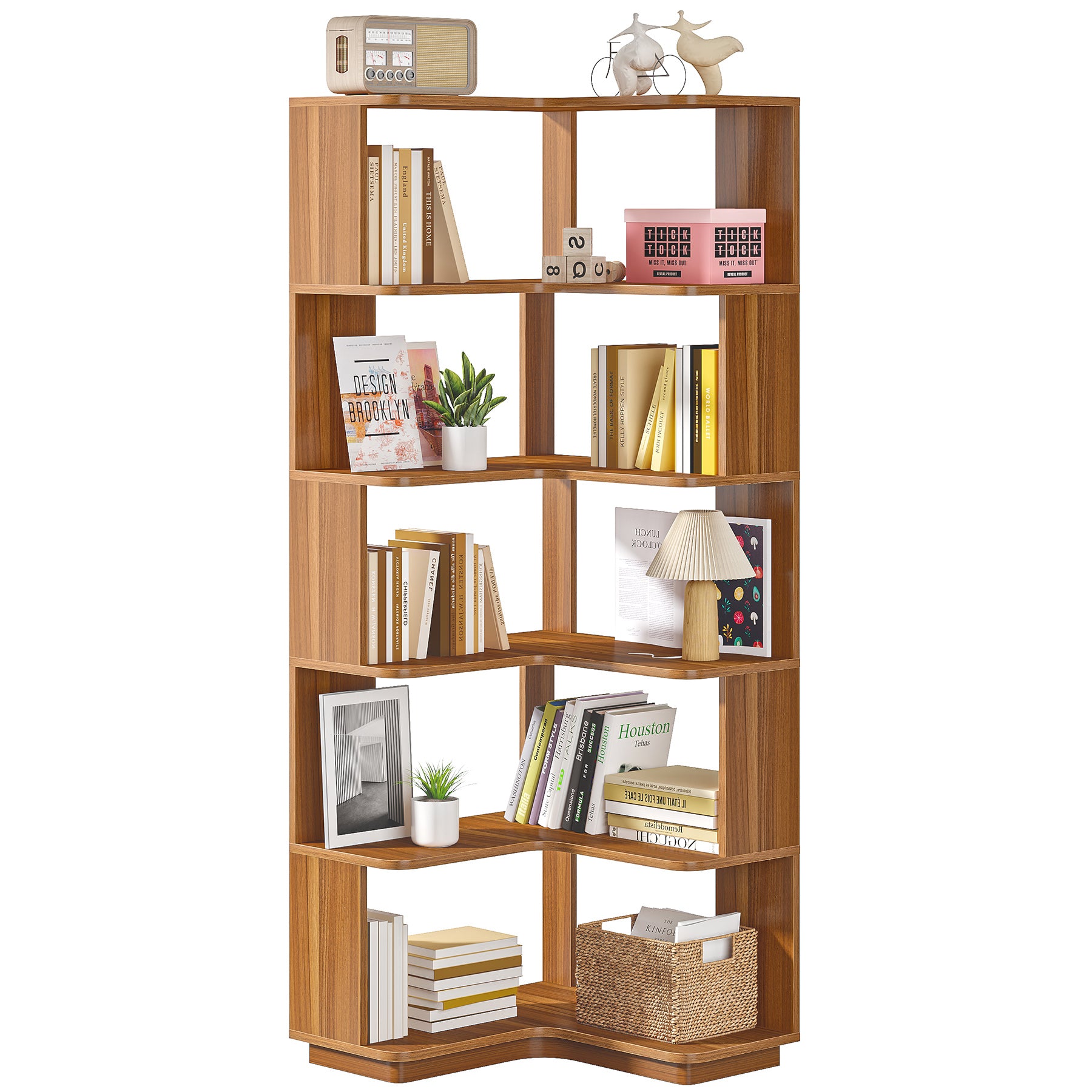 6-Tier Corner Bookshelf, 64.96