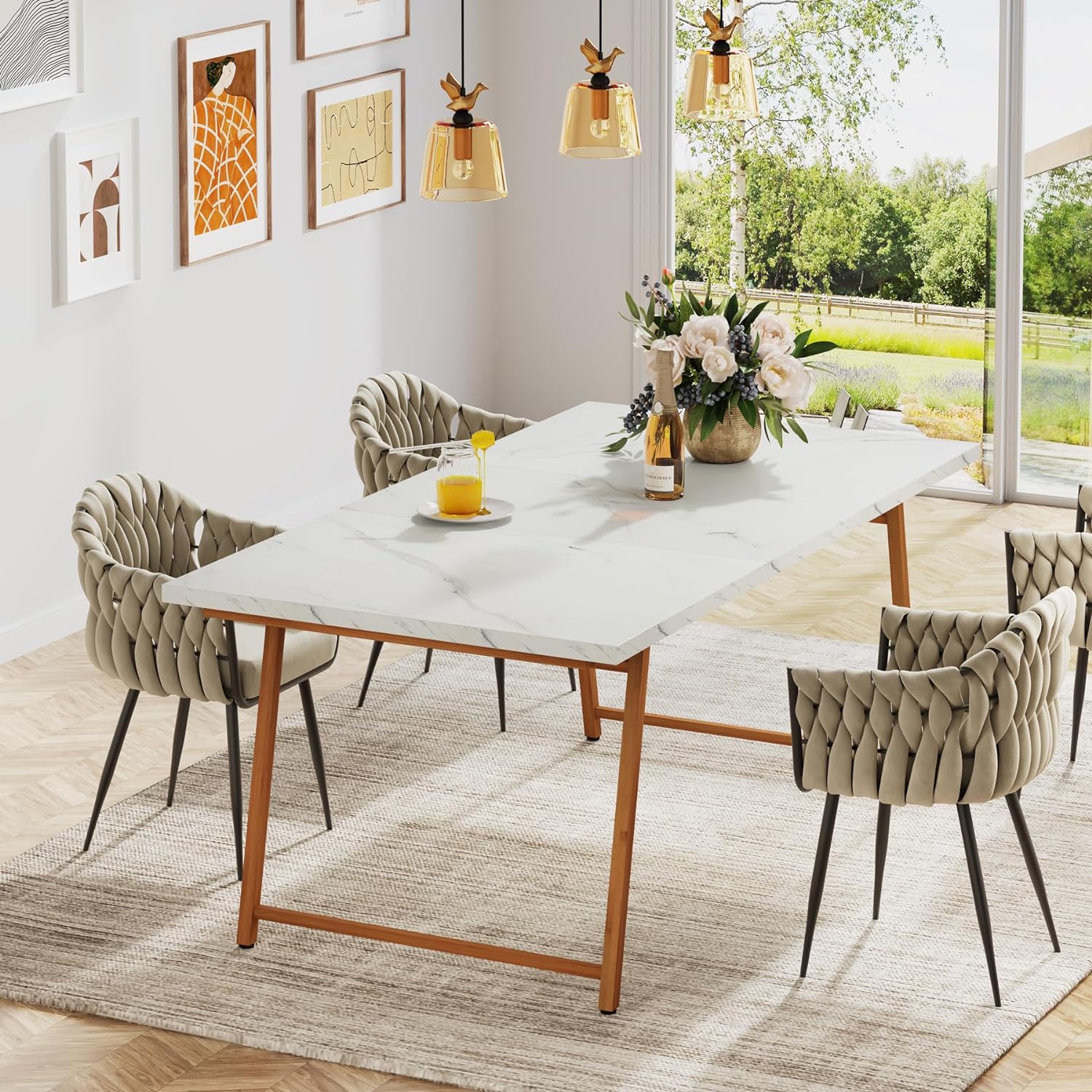 Dining Table for 6 People, 62.9