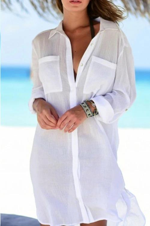 Pocket Long Sleeve Cover Up