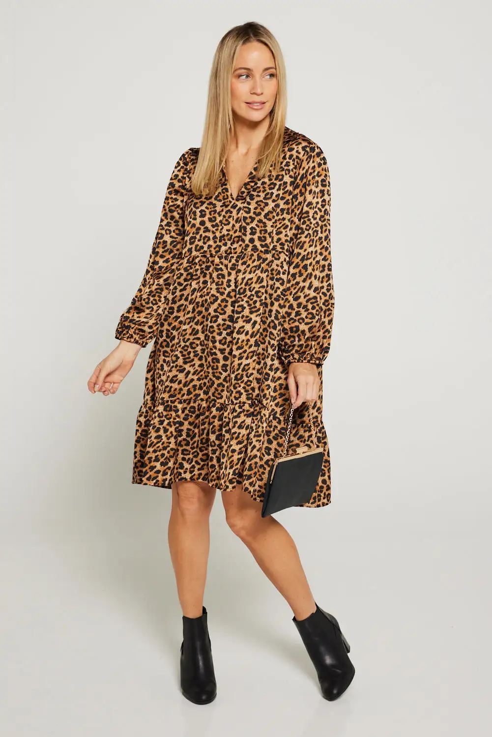 Eliza Dress - Golden Leopard