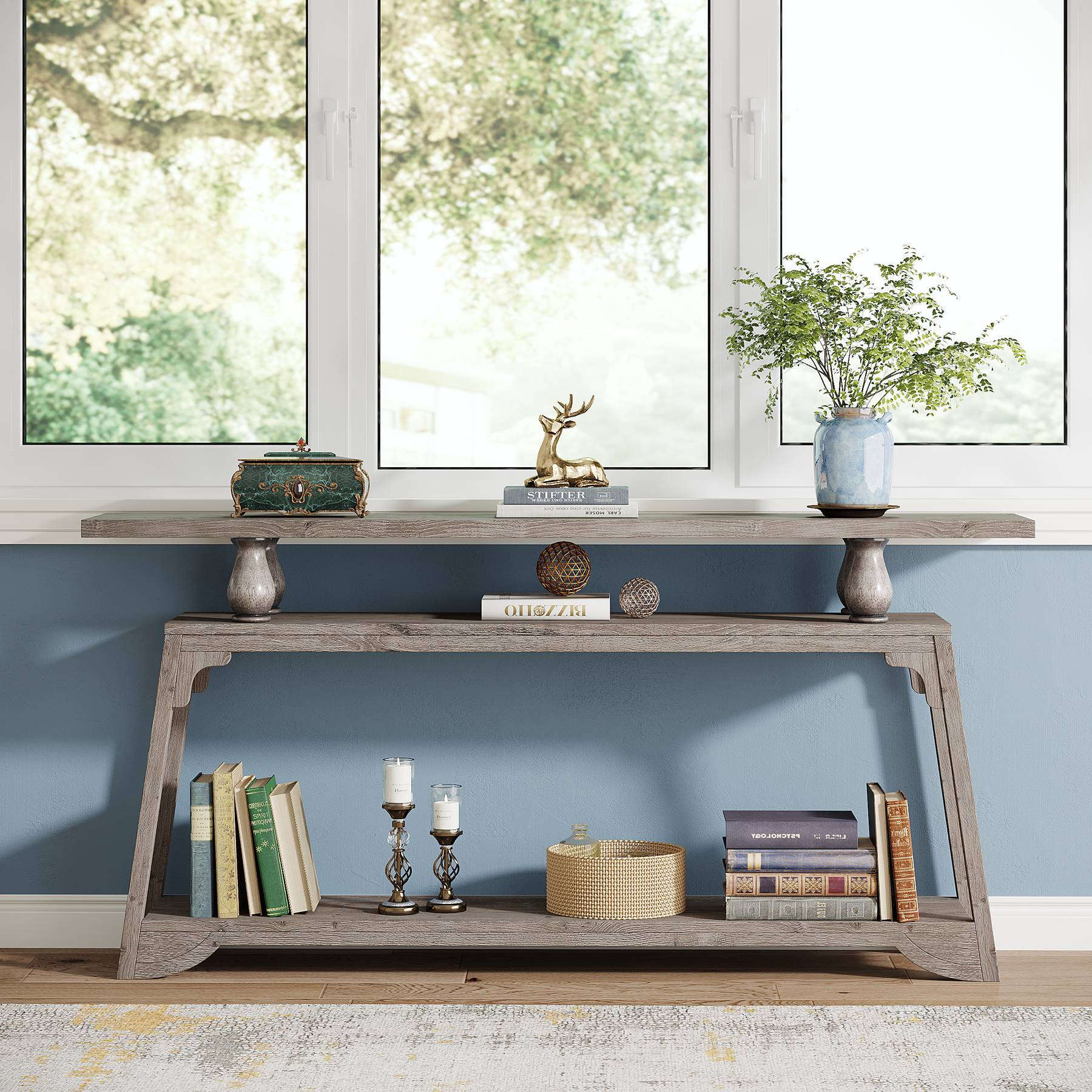 Farmhouse Console Table, 70.9