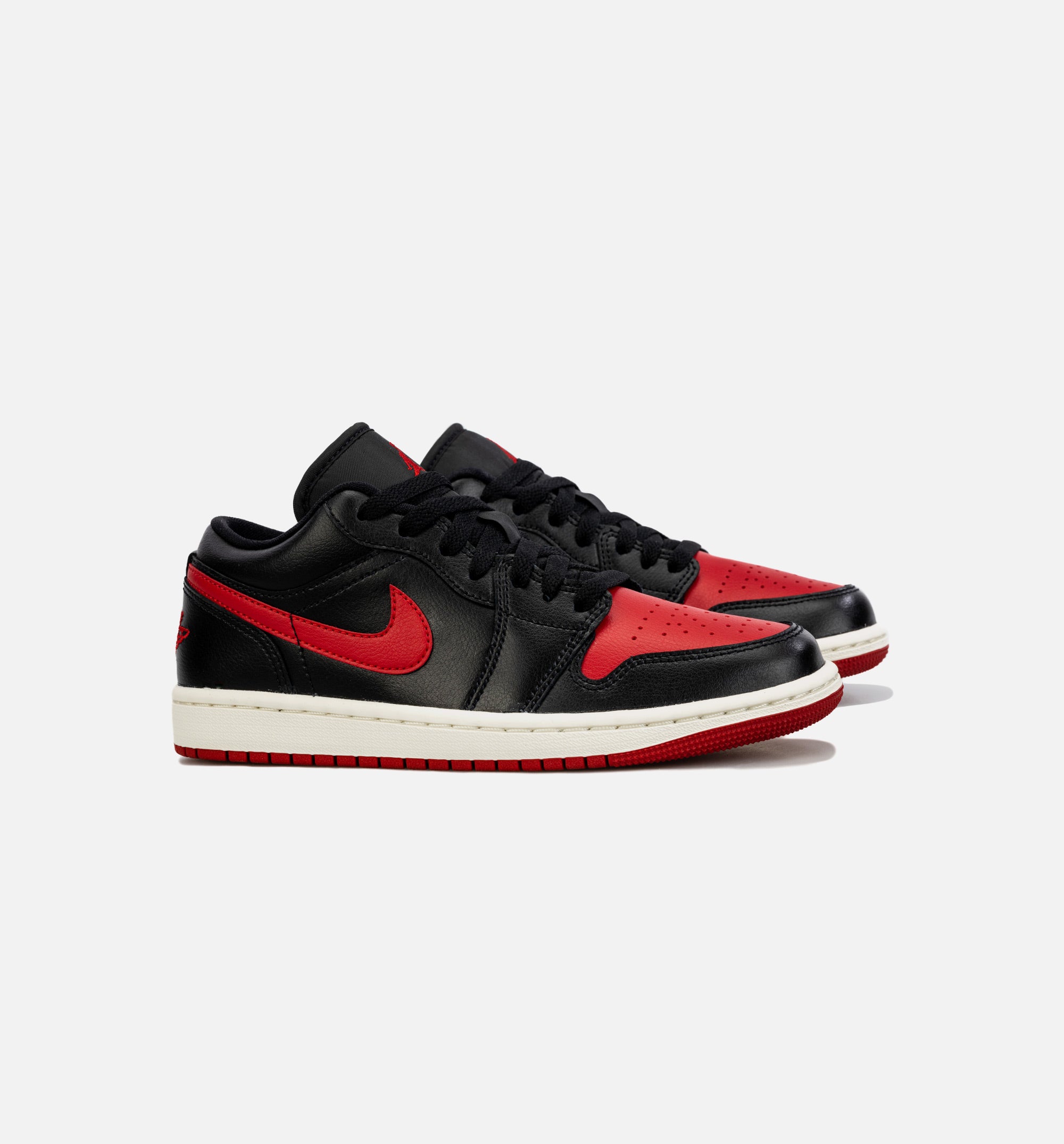 Air Jordan 1 Low Bred Sail Womens Lifestyle Shoe - Black/Red