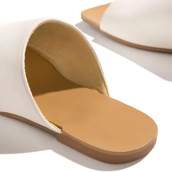 Mint Strap Detailing Slip On Sandals