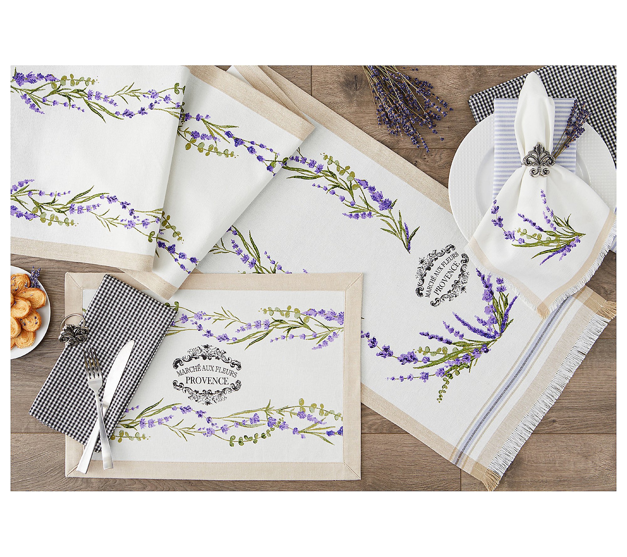 Design Imports Lavender Garland Printed Placemat Set of 4