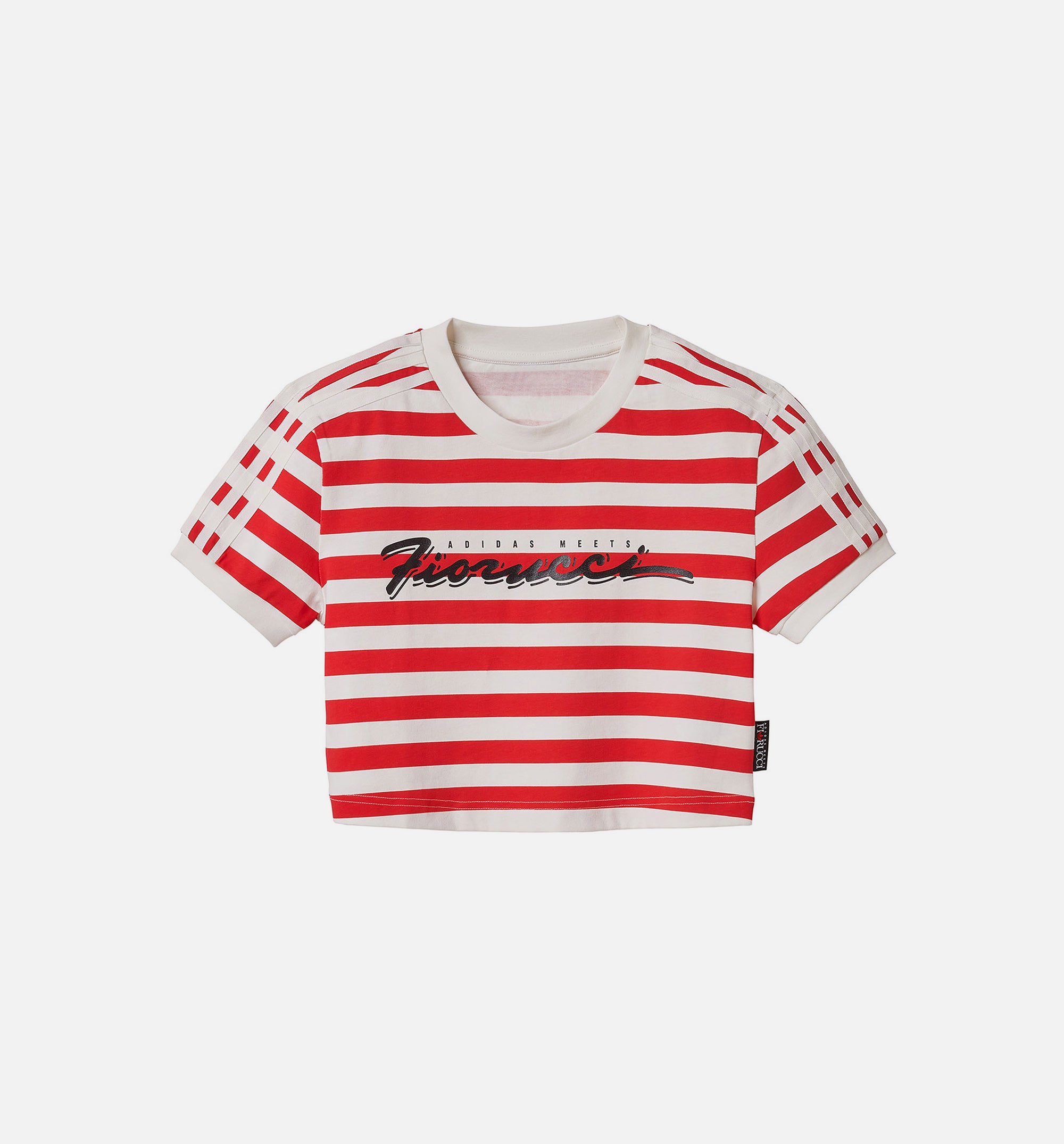 adidas X Fiorucci Womens Crop Top - White/Red