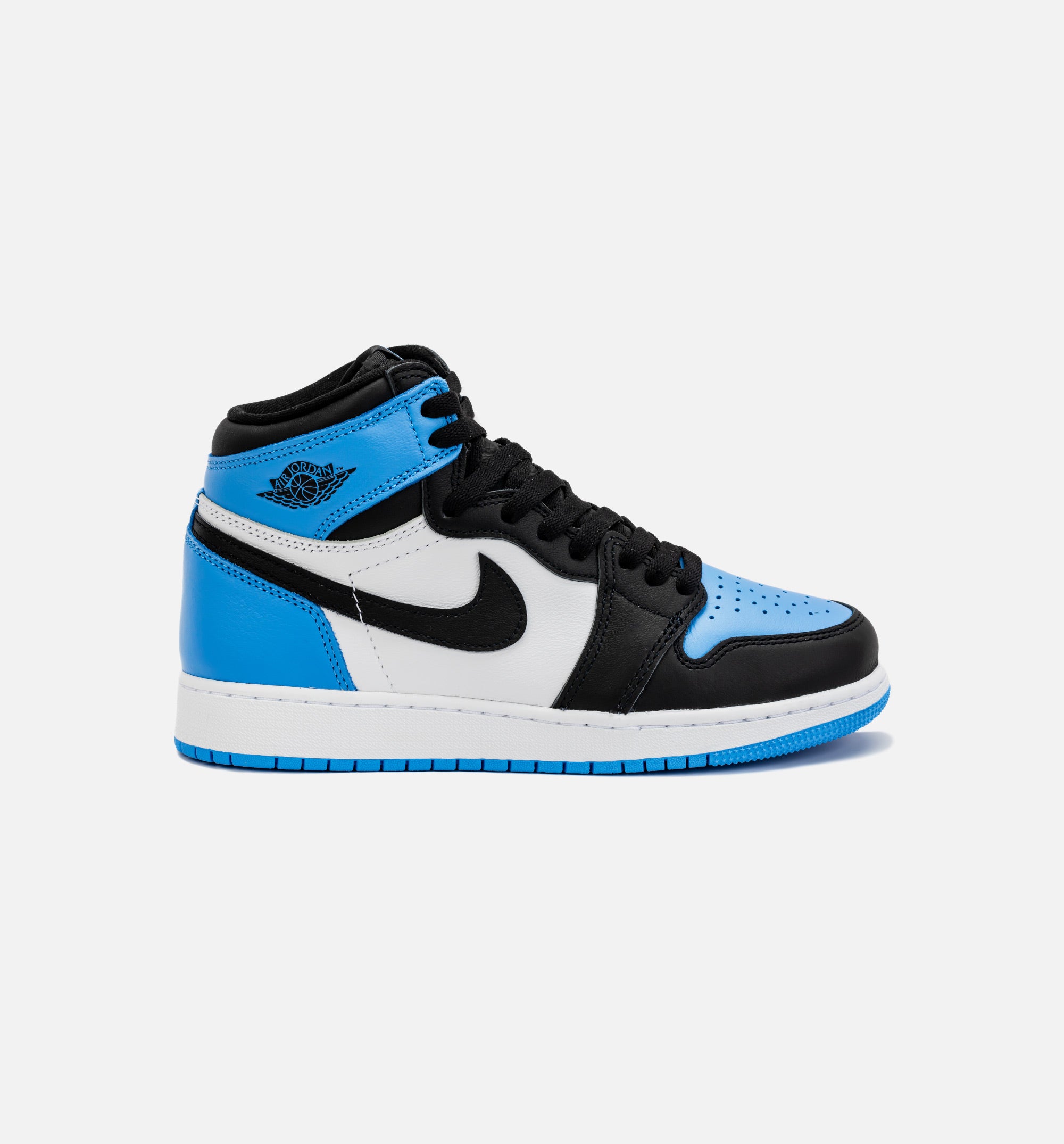 Air Jordan 1 Retro High OG University Blue Grade School Lifestyle Shoe - Black/Blue