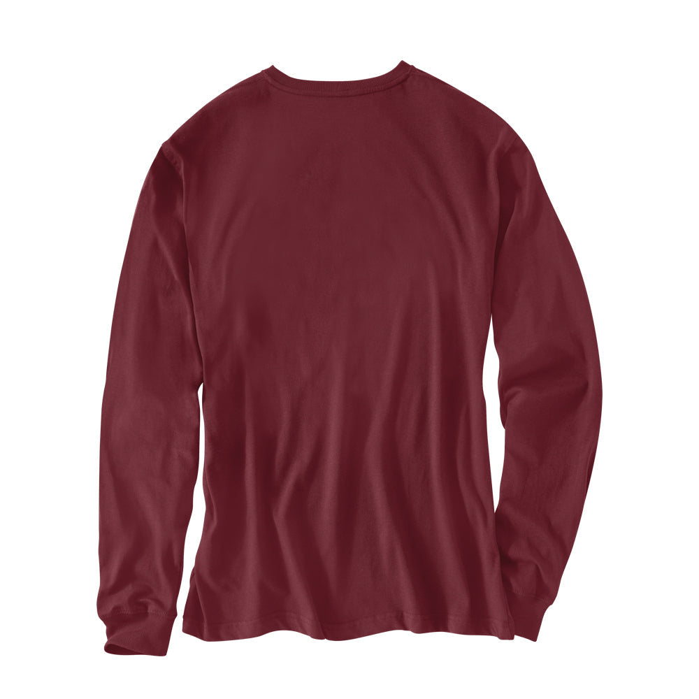 Carhartt Men's Signature Logo Long Sleeve T-Shirt_Port