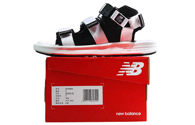 New Balance Open Toe Flat Heel Sports Unisex White Sandals SD750BW