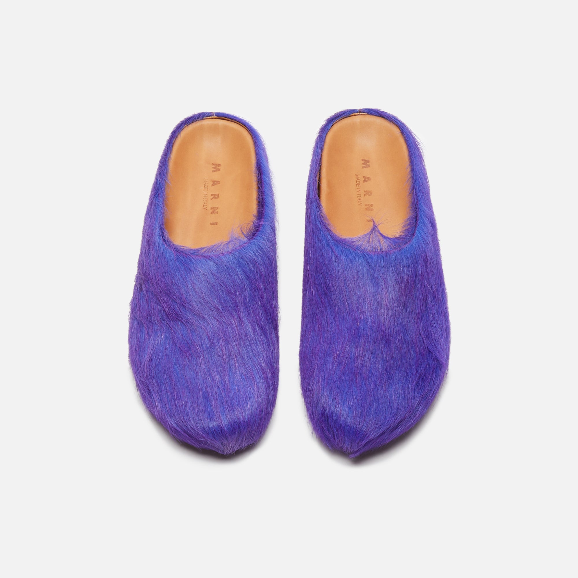 Marni Fussett Sabot Long Hair Calf - Light Violet