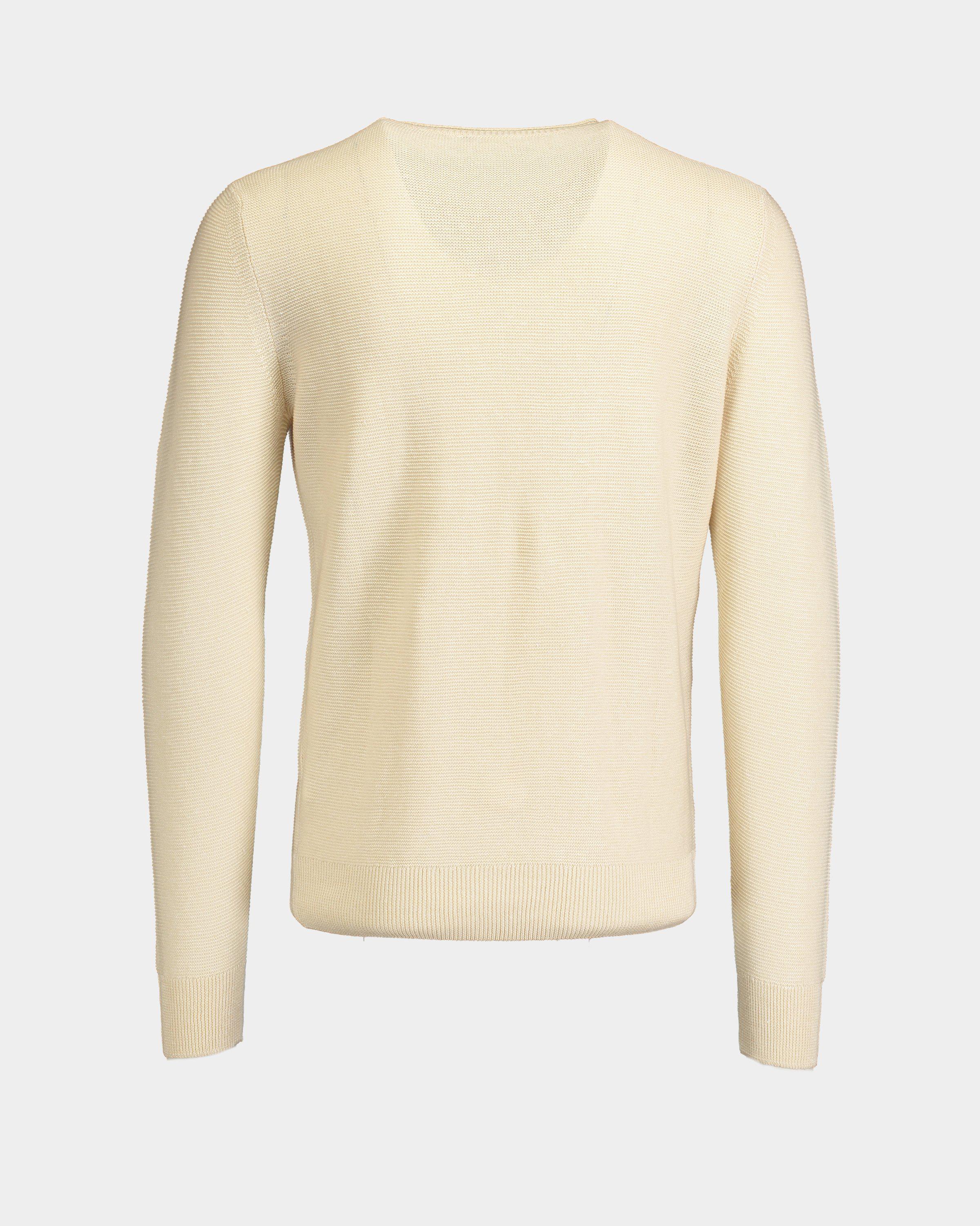 Maglione lino cotone panna