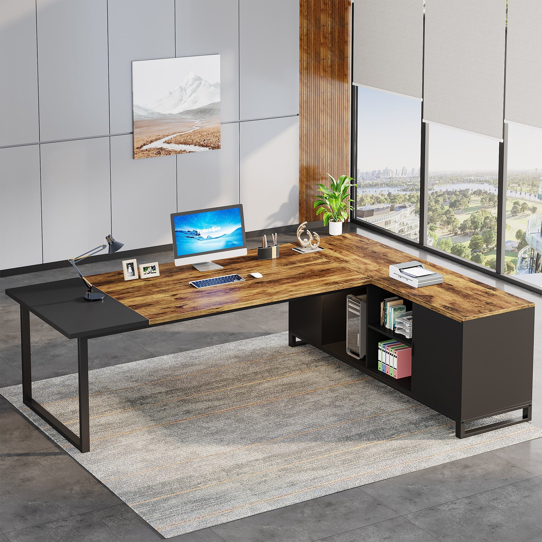 Large L-Shaped Desk, 70.87