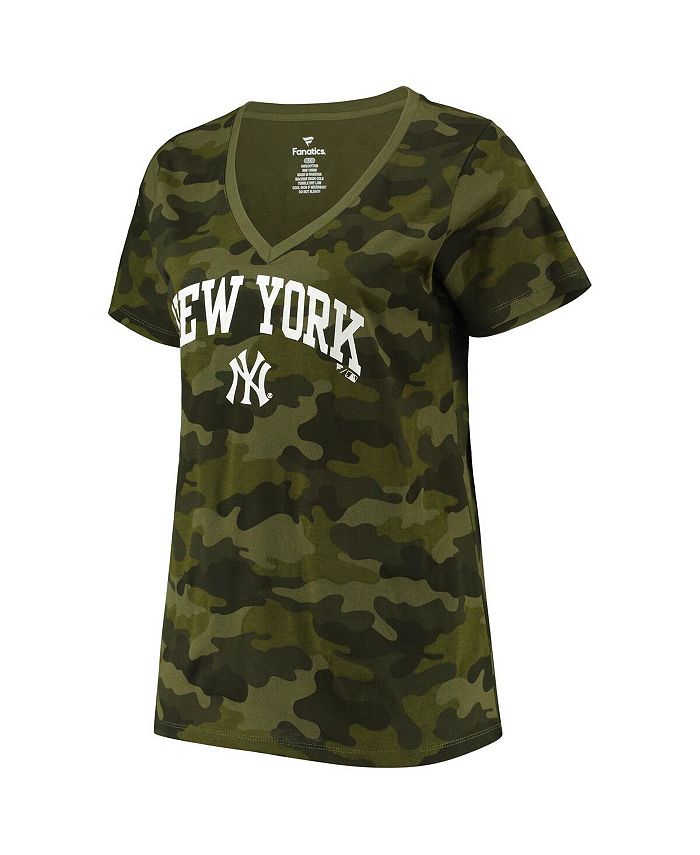 Women's Gerrit Cole Camo New York Yankees Player V-Neck T-shirt