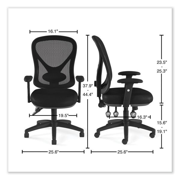 Alera Aeson Series Multifunction Task Chair， Supports Up to 275 lb， 15