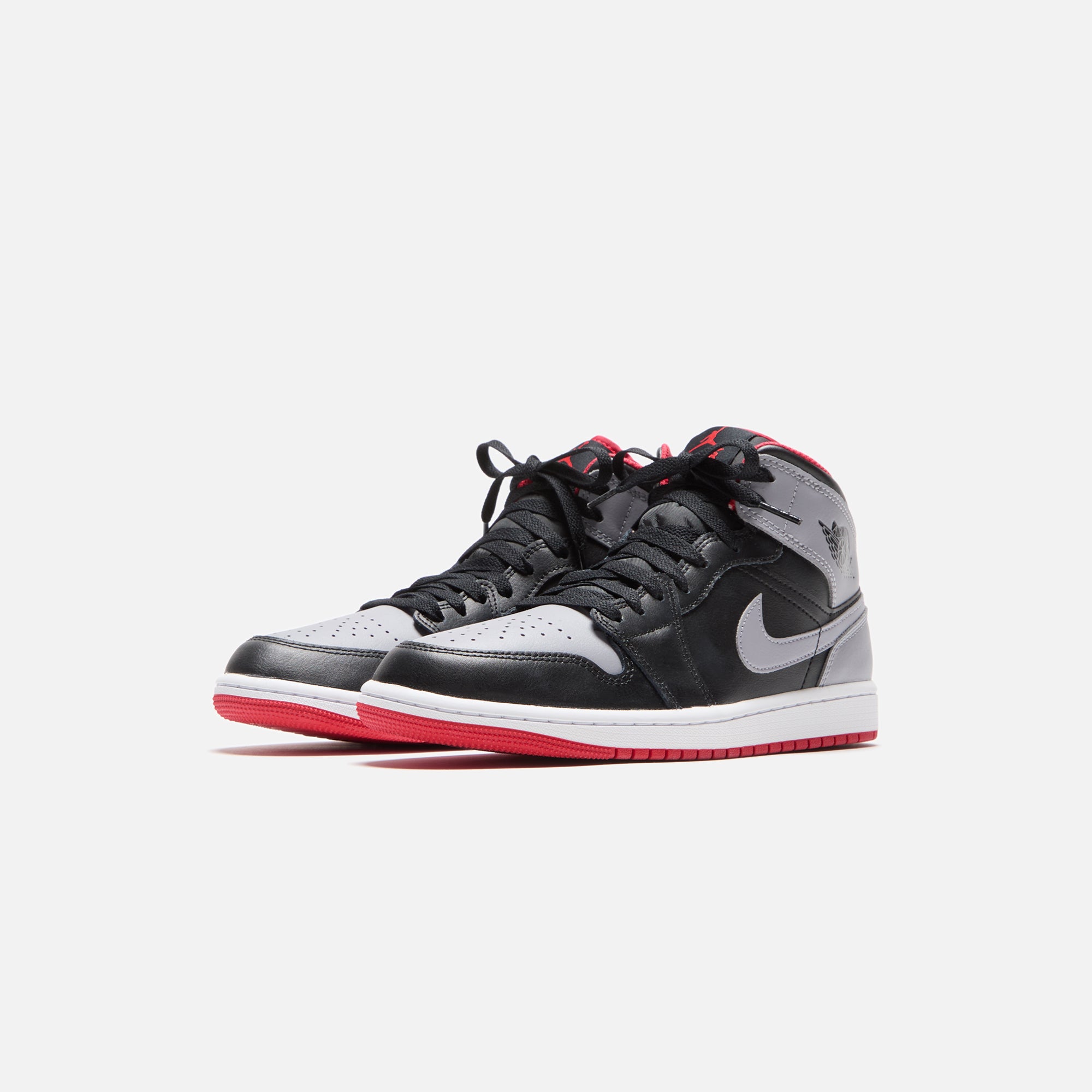 Nike Air Jordan 1 Mid - Black / Cement Grey / Fire Red / White