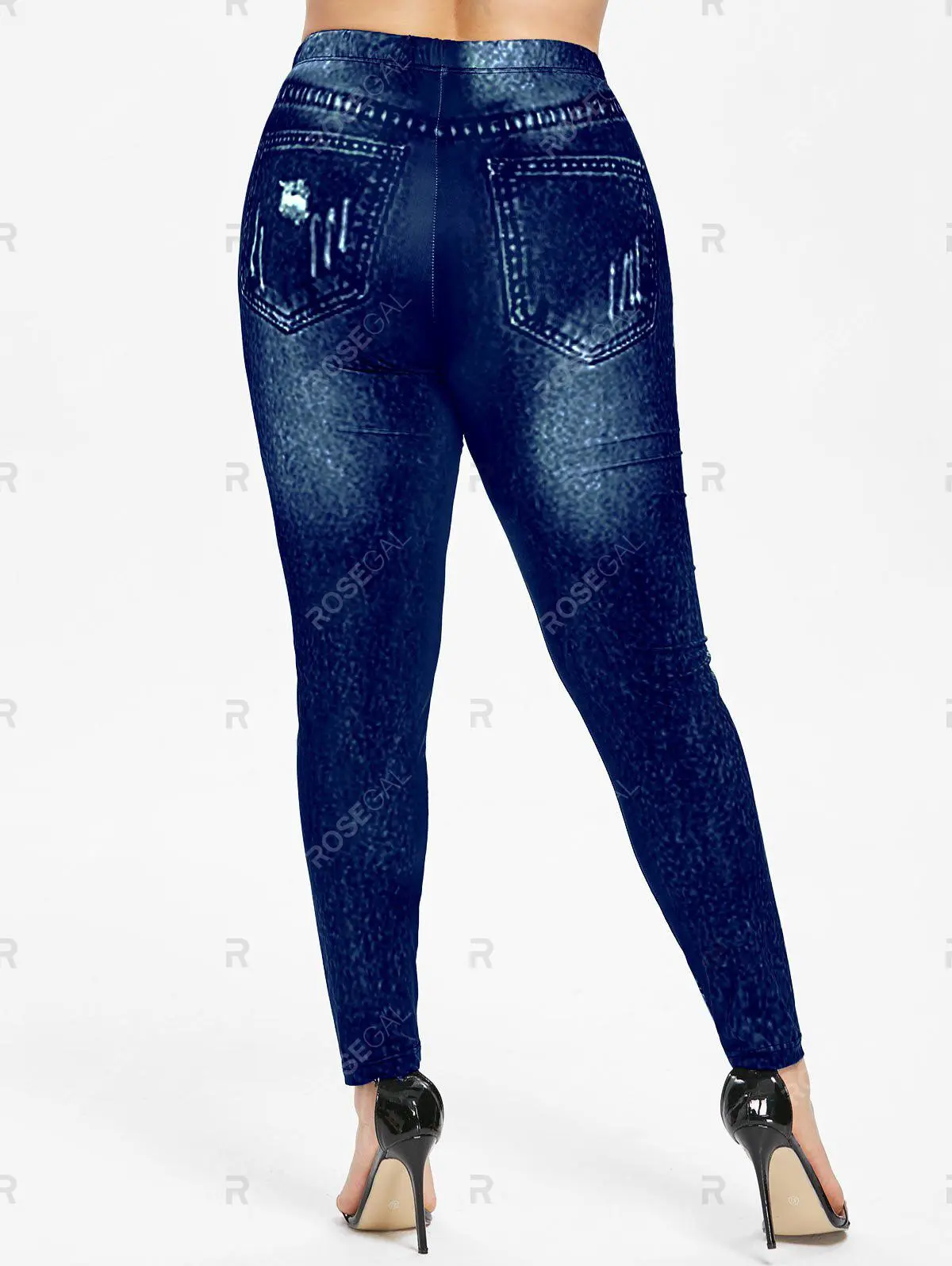 Plaid Cinched 2 in 1 Tee and 3D Printed Curve Leggings Plus Size Summer Outfit