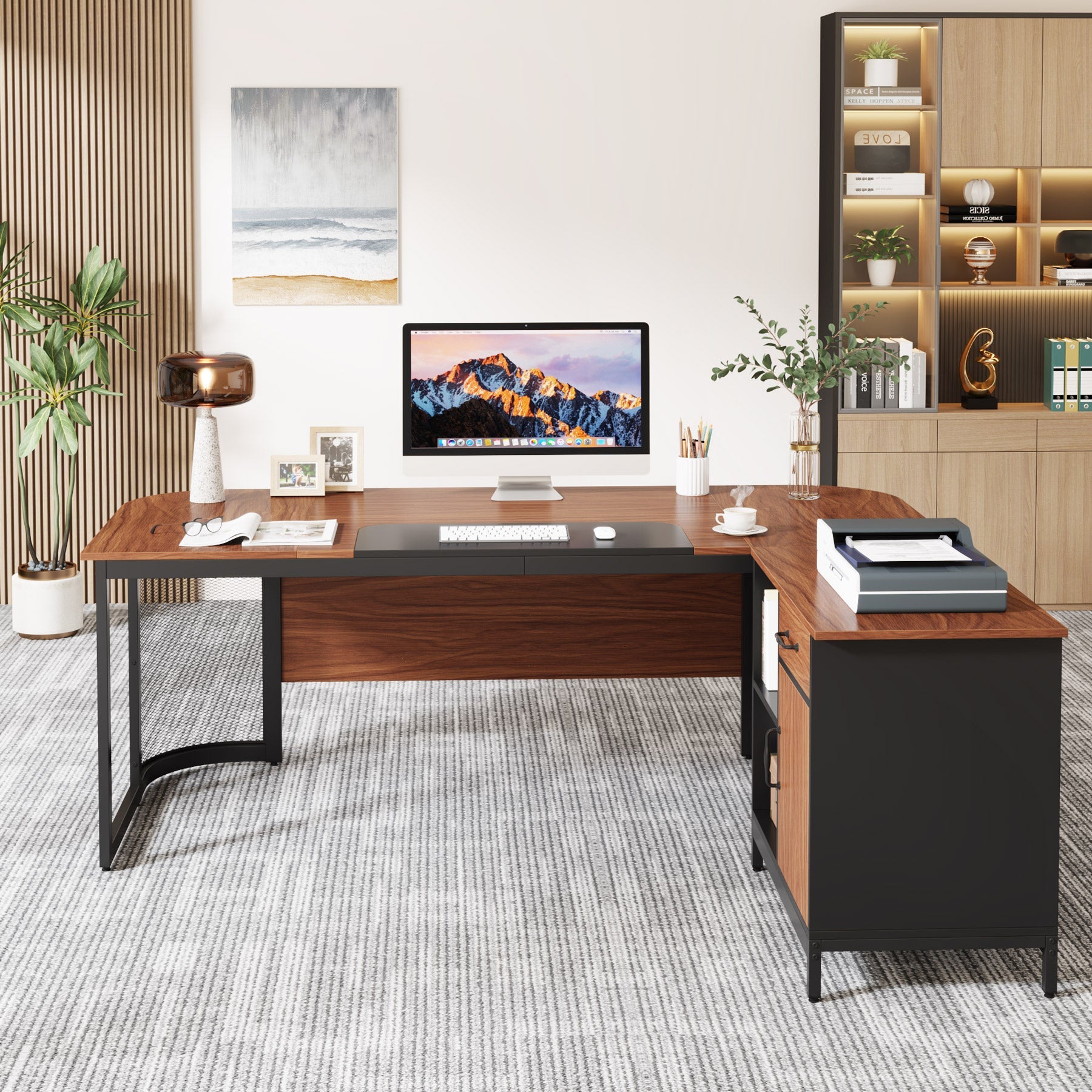 Large L-Shaped Desk, 63