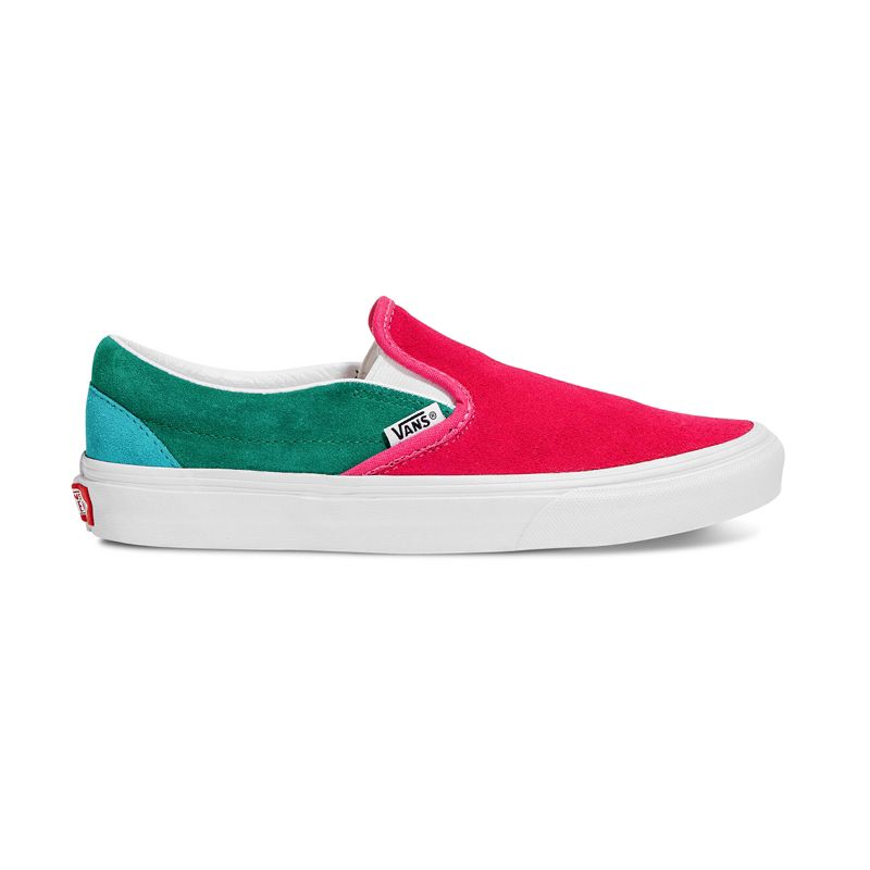 Customs Color Block Suede Slip-On Wide