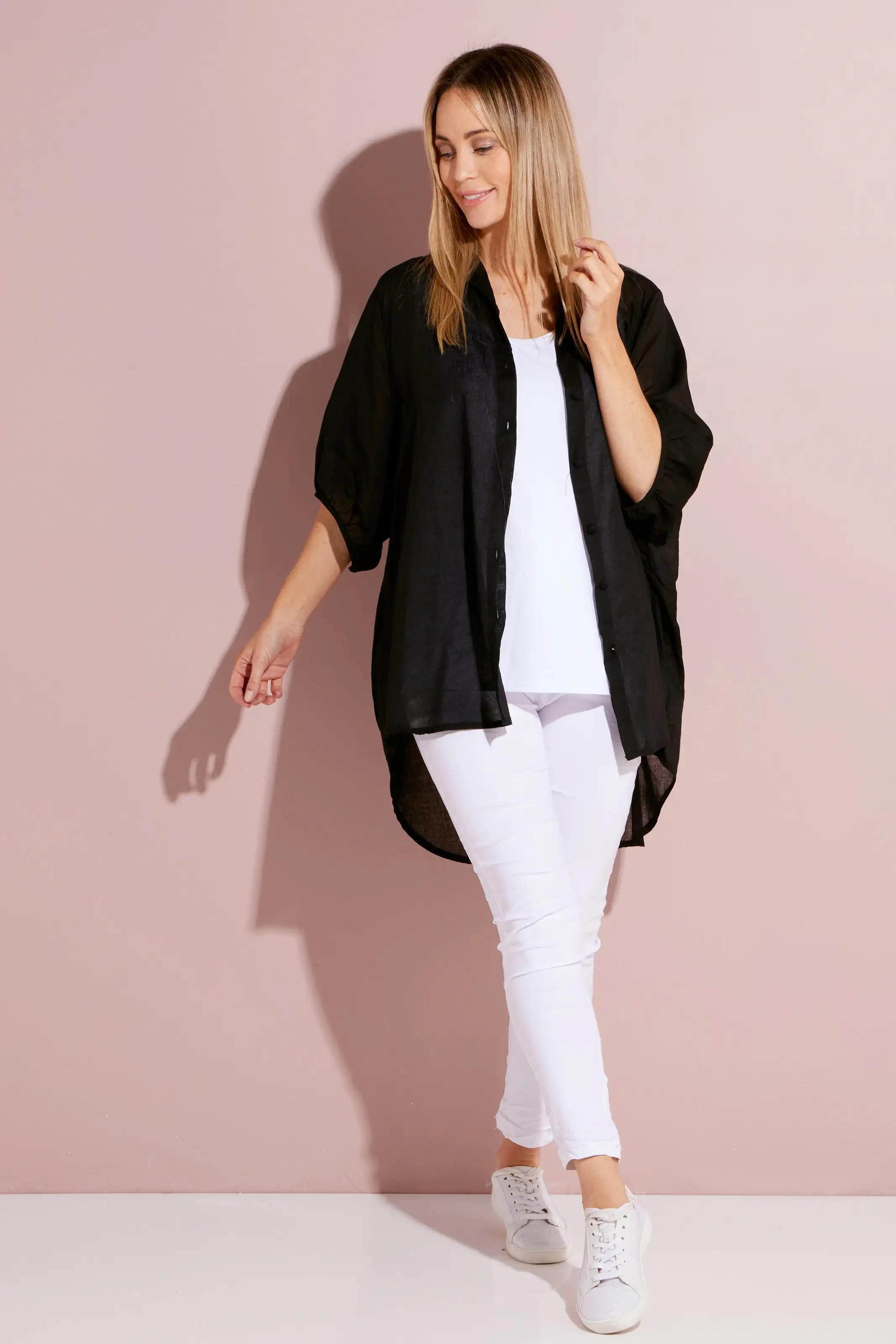 Piper Cotton Comfort Shirt - Black