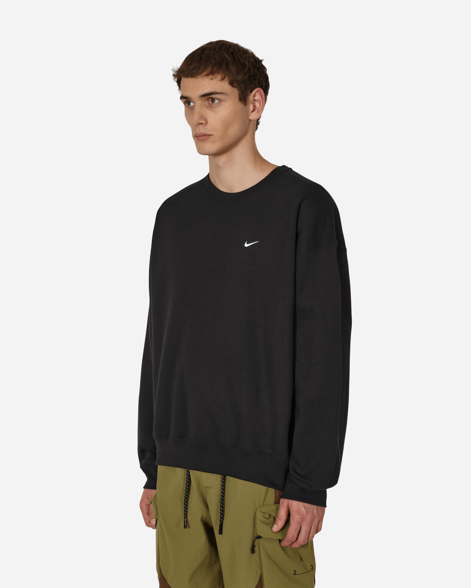 Solo Swoosh Crewneck Sweatshirt Black