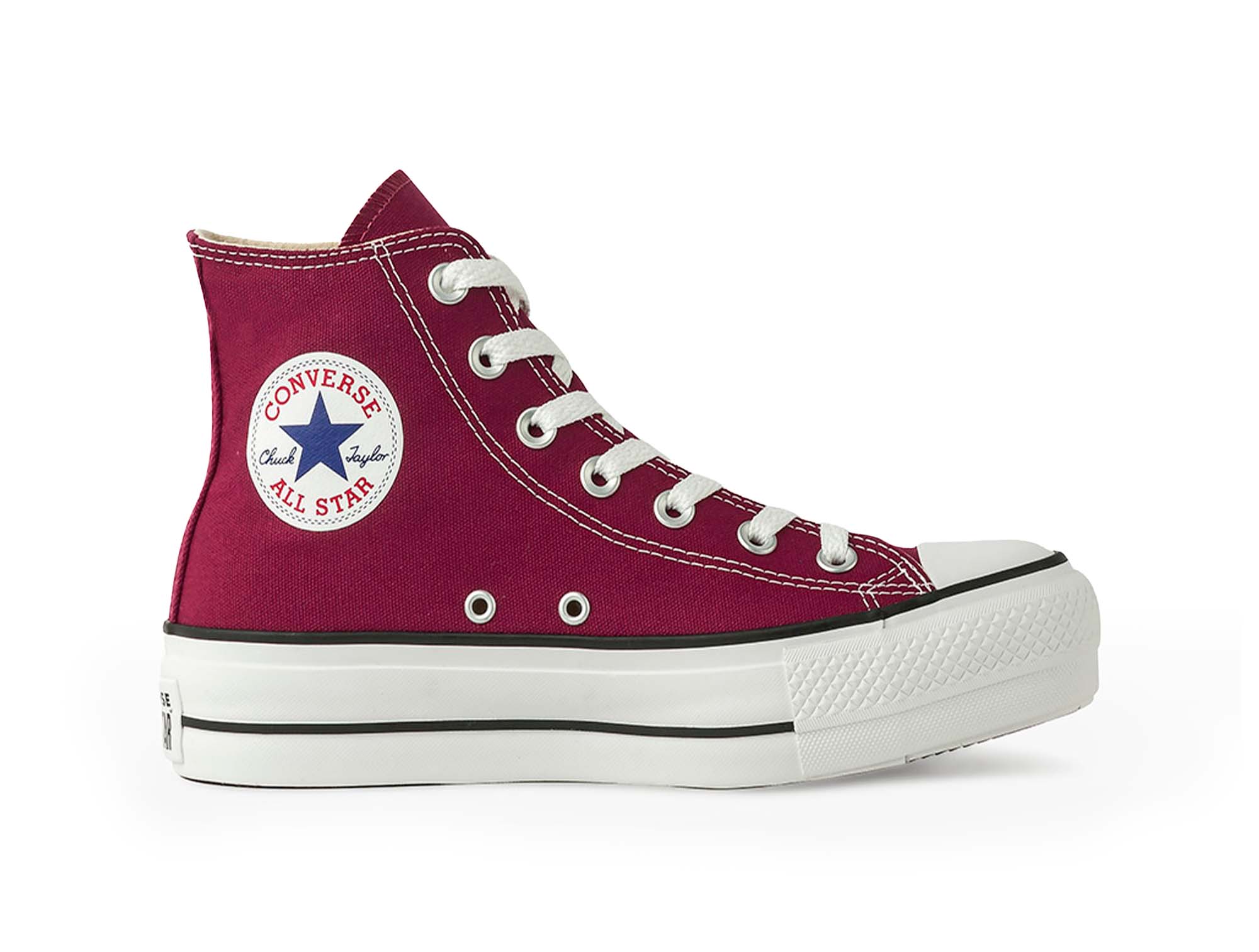 Converse Chuck Taylor Plataforma Womens Burdeo