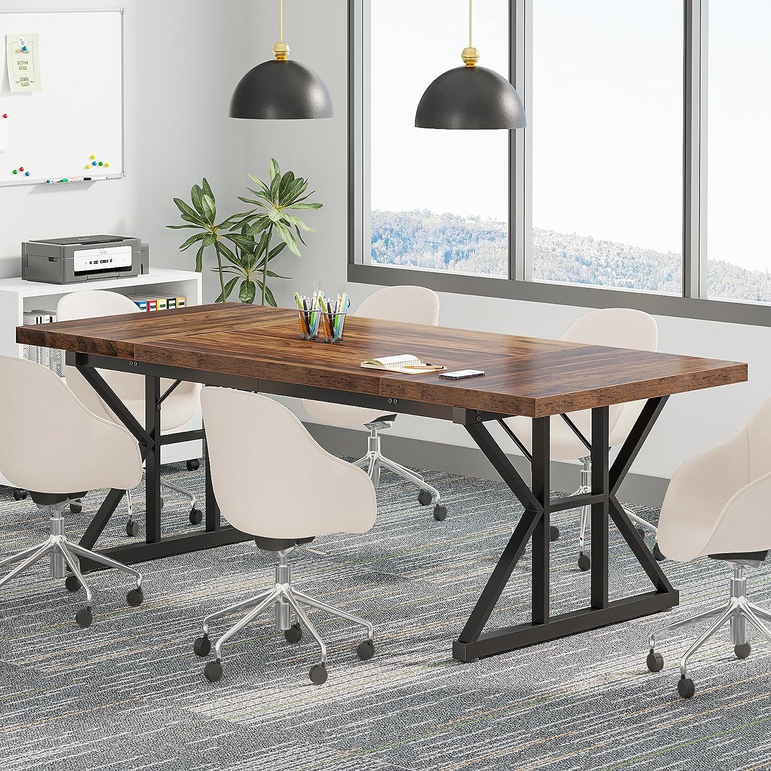 6FT Conference Table, Rectangle Meeting Room Table Executive Desk