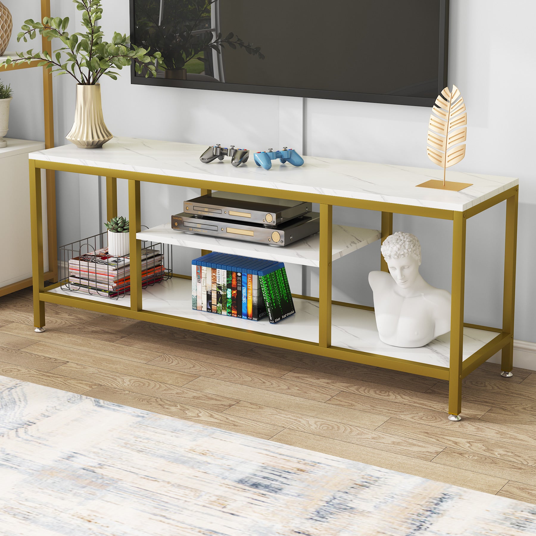 TV Stand for 65 Inch TV, 59 Inch Modern TV Console Table