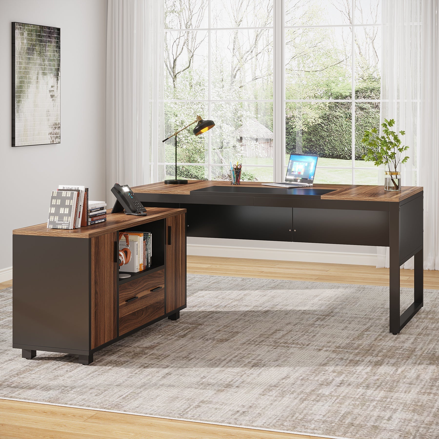 L-Shaped Executive Desk, 63