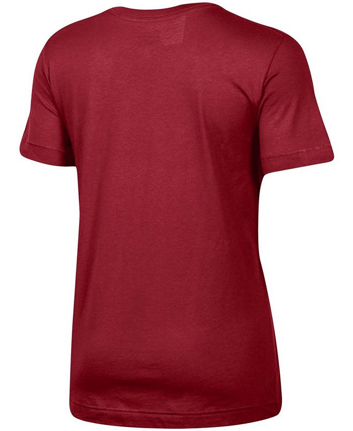 Women's Cardinal Stanford Cardinal University Arch Logo V-Neck T-shirt