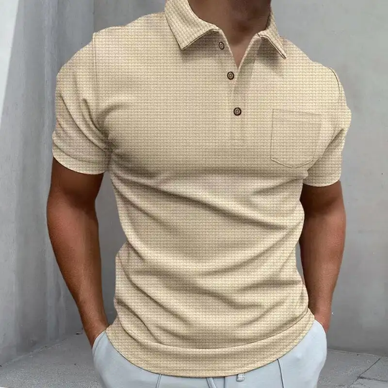 Men's Waffle Polo Shirt