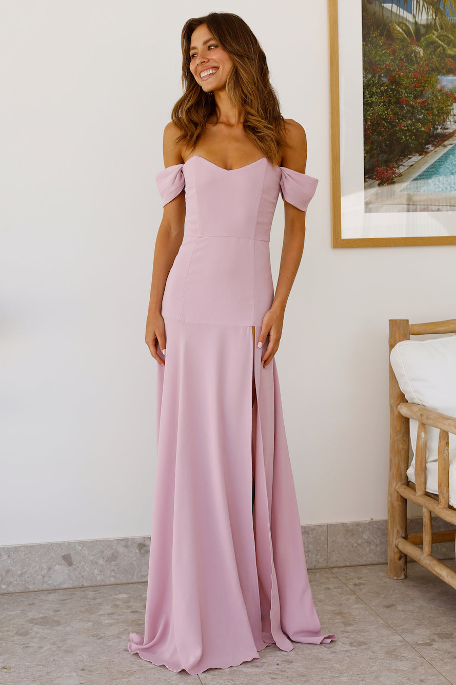 DEAR EMILIA Blushing Cinderella Maxi Dress Lilac