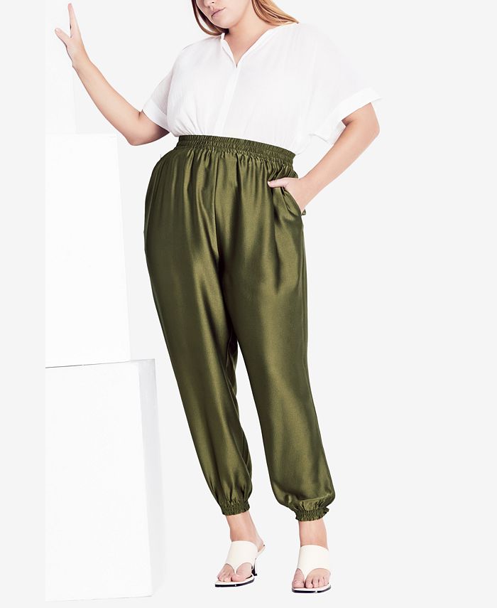 Trendy Plus Size Relaxed Class Pants