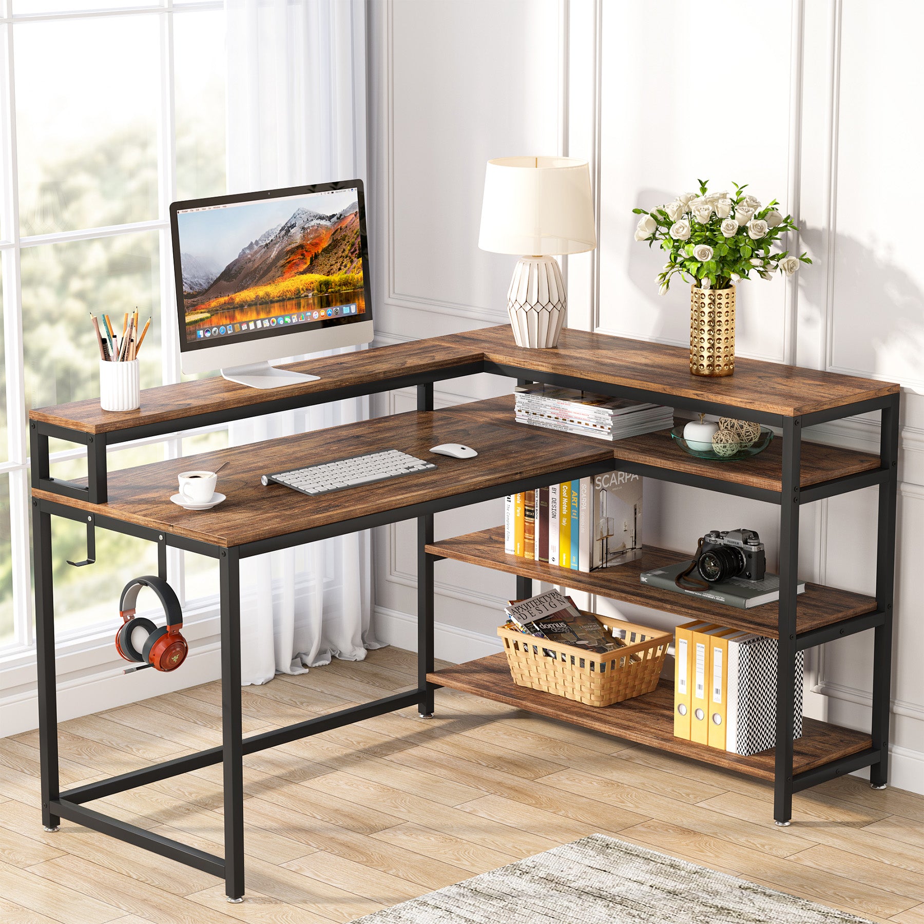 Reversible L-Shaped Desk, 53