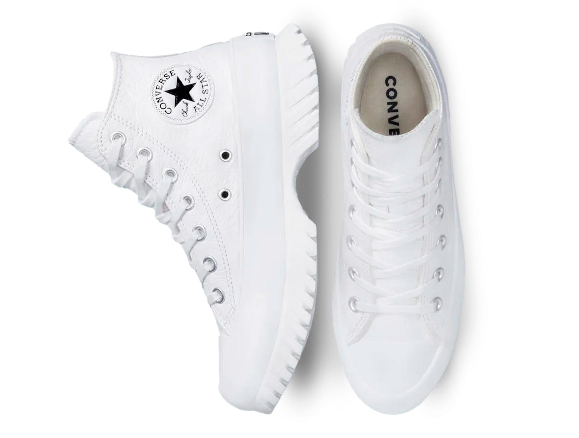 Converse Chuck Taylor Lugged 2 Plataforma Cuero Hi Womens Blanco