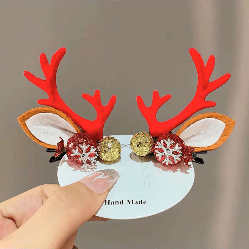 Reindeer Antlers Xmas Hair Clip