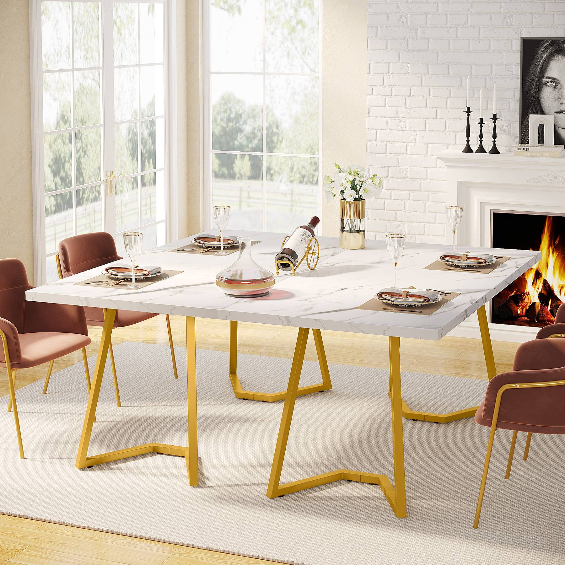 Rectangular Dining Table, 55