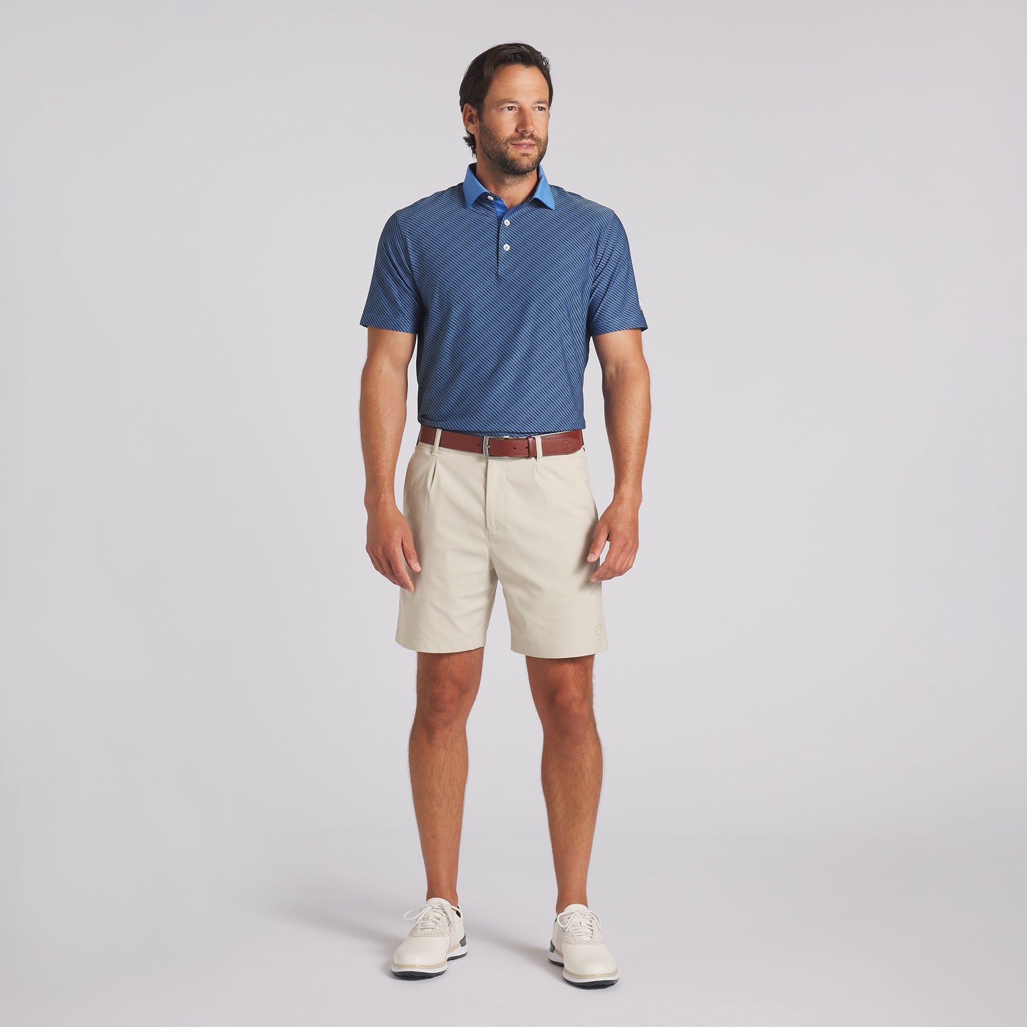 AP Jacquard Stripe Golf Polo