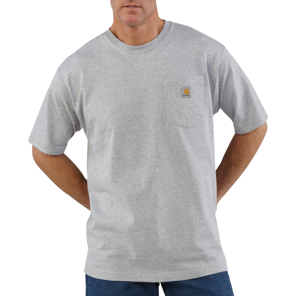 Carhartt Men's Short Sleeve Pocket T-Shirt_Heather Grey